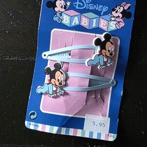 VINTAGE RARE Disney Babies Mickey Mouse Hair Clips